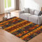Tappeto Lavabile in Lavatrice, Africa Geometria Tappeto Salotto,Moderno Arancia Grande Tappeti Moderni Astratto Etnico Tribale,80x150cm Pelo Corto Antiscivolo Morbido Carpet per Soggiorno