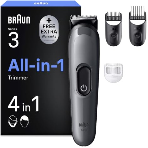 Braun All-in-One Serie 3 für männliche Fellpflege AIO3500, Grau
