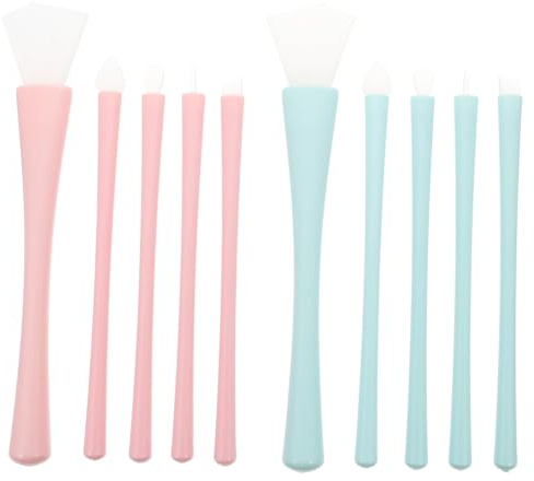 Veemoon 2sätze Silikon-make-up-pinsel-applikator Präzises Auftragen Von Lidstrich Augenbrauen Und Lidschatten Zum Testen Von Kosmetikprodukten Wie Lippenstiften Eyeliner Und Mascara
