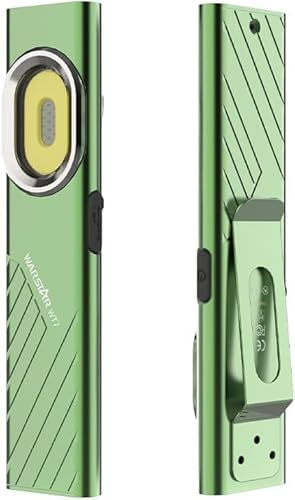 Genérico Mini Linterna LED Recargable USB-C, 675 Lúmenes, Luz de Trabajo COB Magnética y Estroboscópica, Linterna EDC de Bolsillo Portátil (Gris/Verde/Naranja) (Verde)