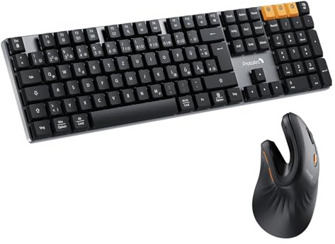 ProtoArc EM11 NL Ergonomic Mouse and ProtoArc Wireless Mechanical Keyboard and Mouse