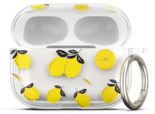 kwmobile Hülle kompatibel mit Apple Airpods Pro 3 Case - Weiche TPU Schutzhülle - Cover in Gelb Transparent Zitronen