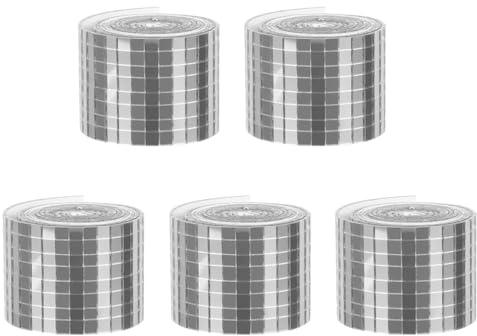 TEMPNAP Selbstklebende Wandposter aus Synthetischem Material in Silber 5 Rollen Quadratische Mosaikfliesen für Selbstgemacht Dekoration an Riegel Tresen und Karten Praktischer Aufkleber