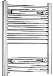 Chrome Straight 400 x 800 Heated Towel Rail Warmer Radiator Rad 25mm D Rail