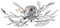 Modern Birch Semi Flush Ceiling Light with Clear & White Leaves by Happy Homewares