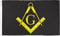 AZ FLAG - Flagge Freimaurerei Schwarze - 150x90 cm - Freimaurerei Fahne 100% Polyester mit Messing-Ösen - 110g