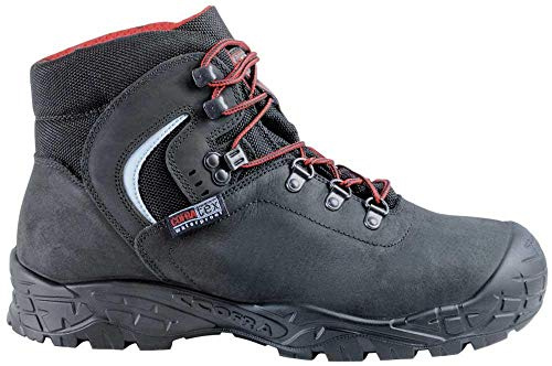 Cofra 22070-001.W44 SUMMIT UK S3 WR SRC Sicherheitsstiefel, Schwarz/Rot, Größe 44