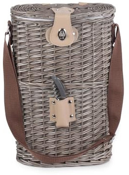 Red Hamper 2 Bottle Willow Insulated Bottle Carrier