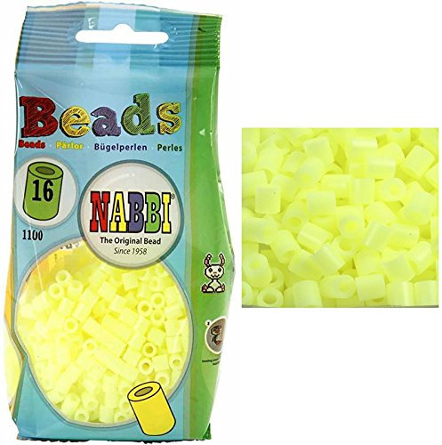 NEU Nabbi Bügelperlen 5mm 1100 St. pastellgelb(16)