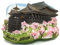 WitnyStore Kleiner Kiyomizu Dera-Tempel, Kyoto, Japan, Ostasien, Touristenattraktionen, Kunstharz, Kühlschrankmagnet, Reisesouvenir, 3D-Kühlschrankmagnete