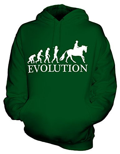 Candymix Équitation Évolution Unisexe Sweat Pull à Capuche Homme Femme, Taille X-Large, Couleur Vert Bouteille