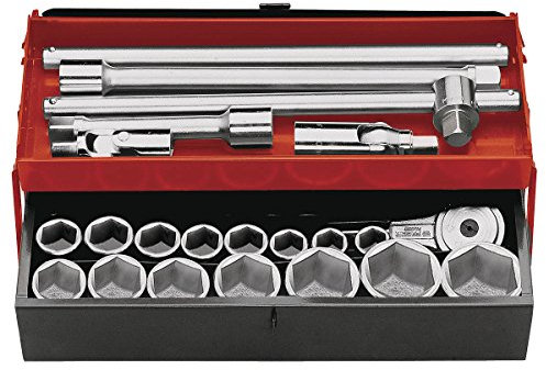 FACOM K.441A Coffret Douilles 6 pans métriques, Argent, 3/4