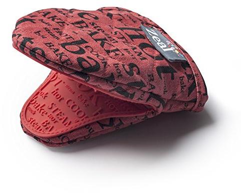 Zeal Silicone and Cotton Mini Mitt Pot Holder, Red, 17 x 13 x 2.5 cm