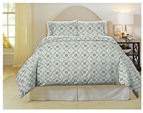 Pointehaven Heavy Weight Flannel Duvet Set, Full/Queen, Ankara