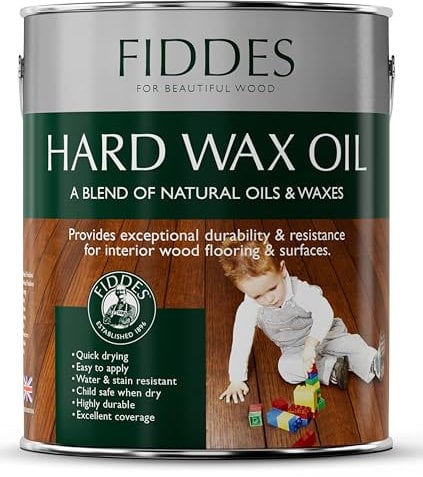 Fiddes Semi Gloss Finish Hard Wax Oil 1 Litre, Clear
