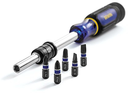 Irwin Tools 1948779 Extending Screwdriver with 5 Impact Bits