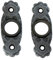 UHRIG 2 Pieces Oval Wrought Iron Rosette for Door Handles, Key Roses for Door Handles on e.g. Front Doors, Room Doors, Gates etc.