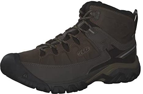 KEEN Targhee 3 Mid Waterproof, Scarpe da escursionismo, Uomo, Marrone (Bungee Cord/Black), 42.5 EU