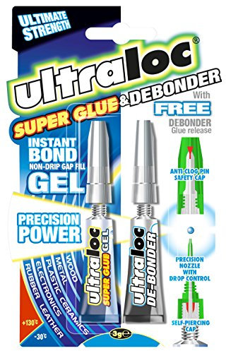 Ultraloc Super Glue 3G Gel + 3G DEBONGDER - Single Unit