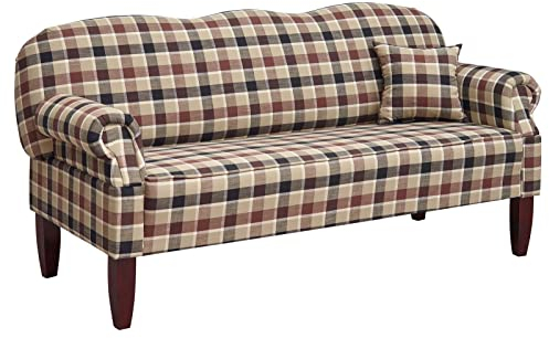 MASSIVMOEBEL24.DE Küchensofa 195x78x93 dunkel kariert Edinburgh