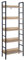 WOLTU Bücherregal, offenes Standregal mit 5 Ebenen, stehendes Regal für Wohnzimmer Schlafzimmer Arbeitszimmer, 60x160x27,5 cm, Schwarz + Helle Eiche