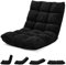 COSTWAY Canapé Paresseux Tatami Pliable Chaise de Plancher Coussin de Chaise de Lit Siège de Sol pour Maison, Bureau 105 x 57 x 15 cm (Noir)