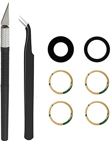 Cemobile Lentille de rechange pour appareil photo arrière compatible avec iPhone 11 6,1 avec adhésif, pince à épiler antistatique, kit d'outils de réparation de couteau de précision