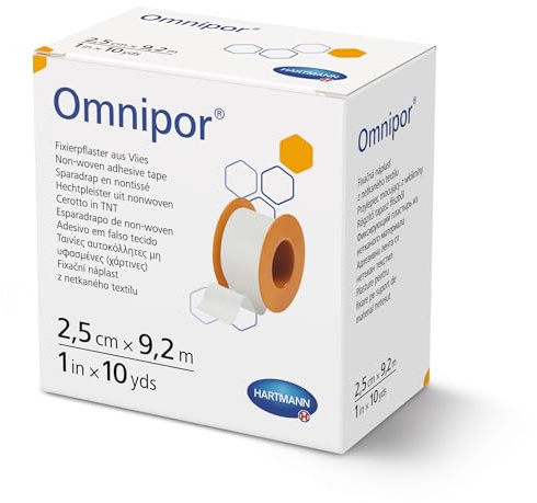 Hartmann Omnipor Fixierpflaster Pflasterrolle Rollenpflaster Pflaster Vlies, 2,5cmx9,2m, 1 Rolle
