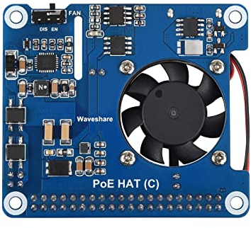 Waveshare PoE HAT (C) for Raspberry Pi 3B+/4B, 802.3af/at Power-Sourcing Equipment Required