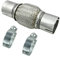 Ø 55-55,5 mm Edelstahl Flexrohr in Interlock Bauweise mit Schellen Abgasanlage Auspuff 100/200mm