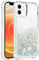 KBIKO-zxl Clear Case Compatible with iPhone 12 Mini Phone Case TPU Cover Glitter Liquid Case for iPhone 12 Mini, Transparent Sequin Back Case for iPhone 12 Mini.Silver YBL