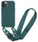 MBSLFY Case Compatible with iPhone 11 Pro, Liquid Silicone Protective Phone Case with Strap Adjustable Neck Cord Necklace Soft Cover for iPhone 11 Pro, Dark green