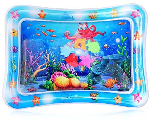 Inflatable Tummy Time Premium Watermat Infants & Toddlers, Rectangle Kids Play Patted Pad with Pump, Play Activity Center for Baby's Stimulation Growth Baby Stuff for Newborn Toys(Octopus)