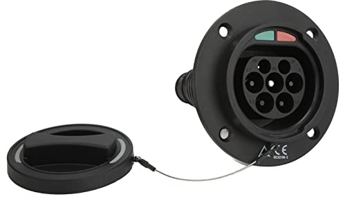Adaptador de Carga EV Tipo 2, IEC 62196-2 Enchufe de Carga EV Tipo 2 Monofásico 250 V 16/32 A CA IP54 Impermeable Universal para Vehículos Eléctricos