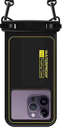 Guzack Pochette Étanche Smartphone IPX8 Pochette Waterproof Téléphone Portable etanche pour iPhone 15 14 13 12 11 Pro Max Plus Samsung Galaxy S23 S22 S21 Huawei Xiaomi jusqu'à 6.8 avec Corde Réglable