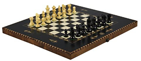 Chess & Backgammon Rural Ébène Ébène Ébène 50,8 cm