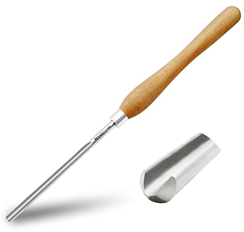 UF-SHARP 1/2 inch Bowl Gouge for Wood Lathe,M2 Cryo HSS Wood Turning Tools with Beech Wood Handle (1/2 inch)
