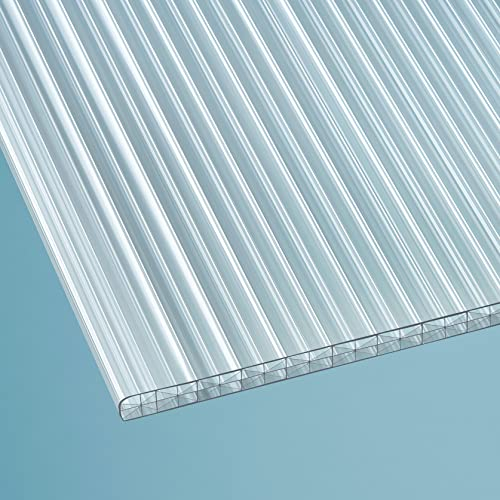 Löffert® 16mm Stegplatte X-Struktur | klar, 980 x 3000 mm | Polycarbonat | Überdachung | ALLE Strukturen & Größen + ALU-Profile + Zubehör