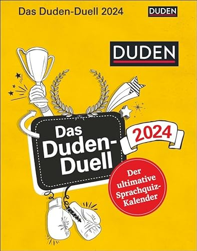 Das Duden-Duell - Kalender 2024 - Harenberg-Verlag - Wissenkalender - Tagesabreißkalender mit Sprachquiz für alle - 11 cm x 14 cm
