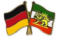 Freundschaftspin pins Deutschland - Persien Flagge Fahne Anstecker Button Metall NEU Anstecknadel