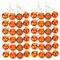 DRESSOOS 48st Weihnachtskugeln Orangefarbene Ornamente Hängende Kugelornamente Goldener Weihnachtsschmuck Weihnachts-paillettenkugeln Weihnachtskugel-Ornamente Plastik Pack Weihnachtsbaum