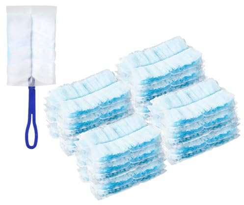 swi-ffer panni catturapolvere, 1 Manico Ergonomico e 40 Piumini Duster, Cattura e Intrappola Polvere e Sporco, duster Sostituibile