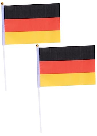 BESPORTBLE Handgehaltene Fahnen 50 Stück Deutschland Flagge Russische Flagge Stock Banner Schreibtisch Russland Handgehaltene Stockfahnen