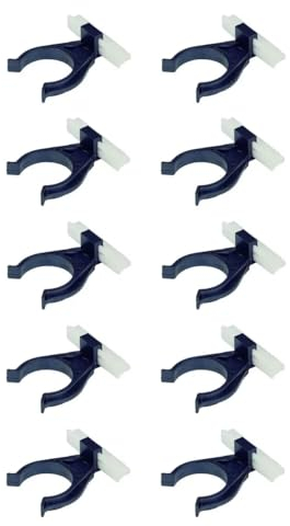 cyclingcolors 10x Clip de plinthe avec base à queue de sapin en plastique noir Ø 34mm Pied Meuble Cuisine Salle de bain Fixation