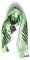 CECIL Damen B572422 Print Schal, cool Khaki, A