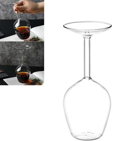 JKNYMY Upside Down – Verre à vin rouge unique à longue tige, 35 ml, pour homme et femme, pour la Saint-Valentin, un anniversaire, un anniversaire de mariage