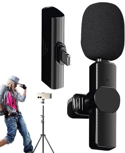 Wireless Lavalier Microphones,Small Noise Reduction Lapel Mic | Small & Portable Lapel Mic For Podcast Recording, Video, Interviews, Vlog