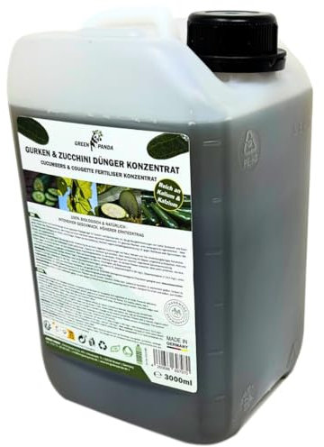 GreenPanda Gurken- und Zucchini-Dünger - 3L Stickstoff- und Phosphor-Kalium-Lösung für bessere Ernte und intensiven Geschmack (3 Liter)