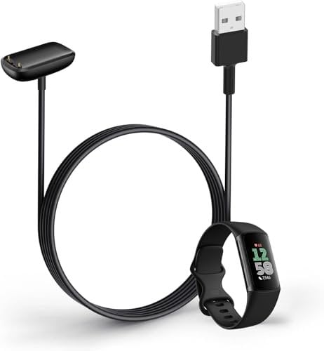 Mixblu Charger Cable Replacement for Fitbit Charge 6/Charge 5/Luxe Fitness Tracker (3.3 Ft/1 Pack)