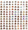 120PCS Smiley Aufkleber,Emoji Sticker,Smiley Sticker für Fotoalbum Tagebuch Poesiealbum Scrapbooking Geburtstag Dekoration,Mini Aufkleber Kreative Belohnungen,Dekoration für Schulen & Büro